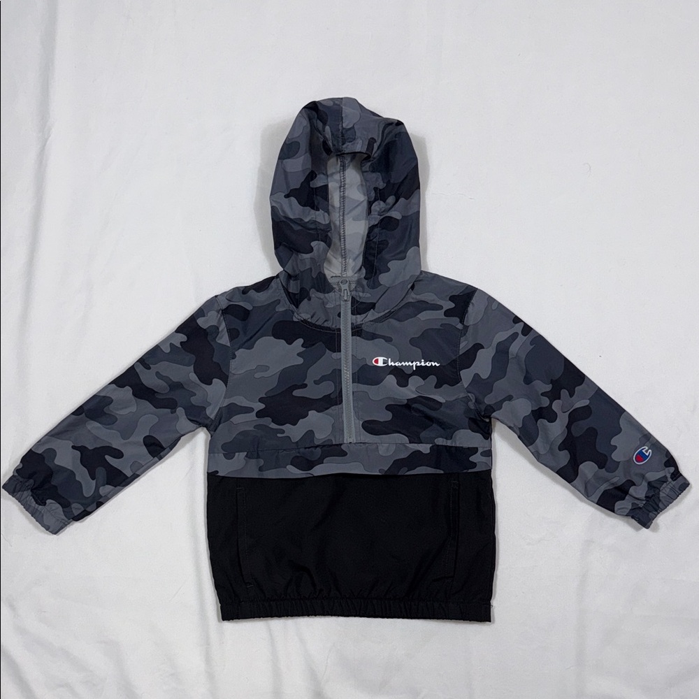 Champion Kids Camouflage Windbreaker - Gray and Black